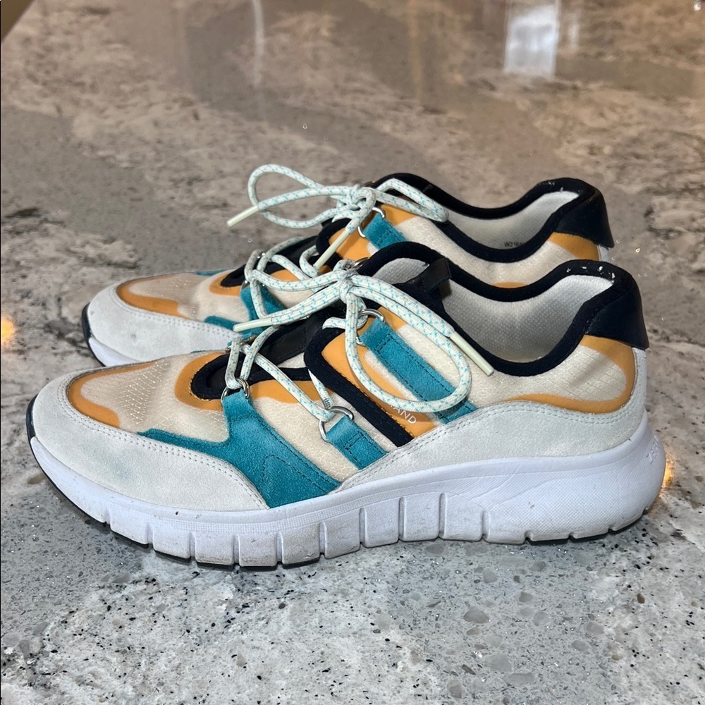 Cole Haan ZERØGRAND Flex Teal and Orange Sneakers Size 6.5 - Picture 6 of 9
